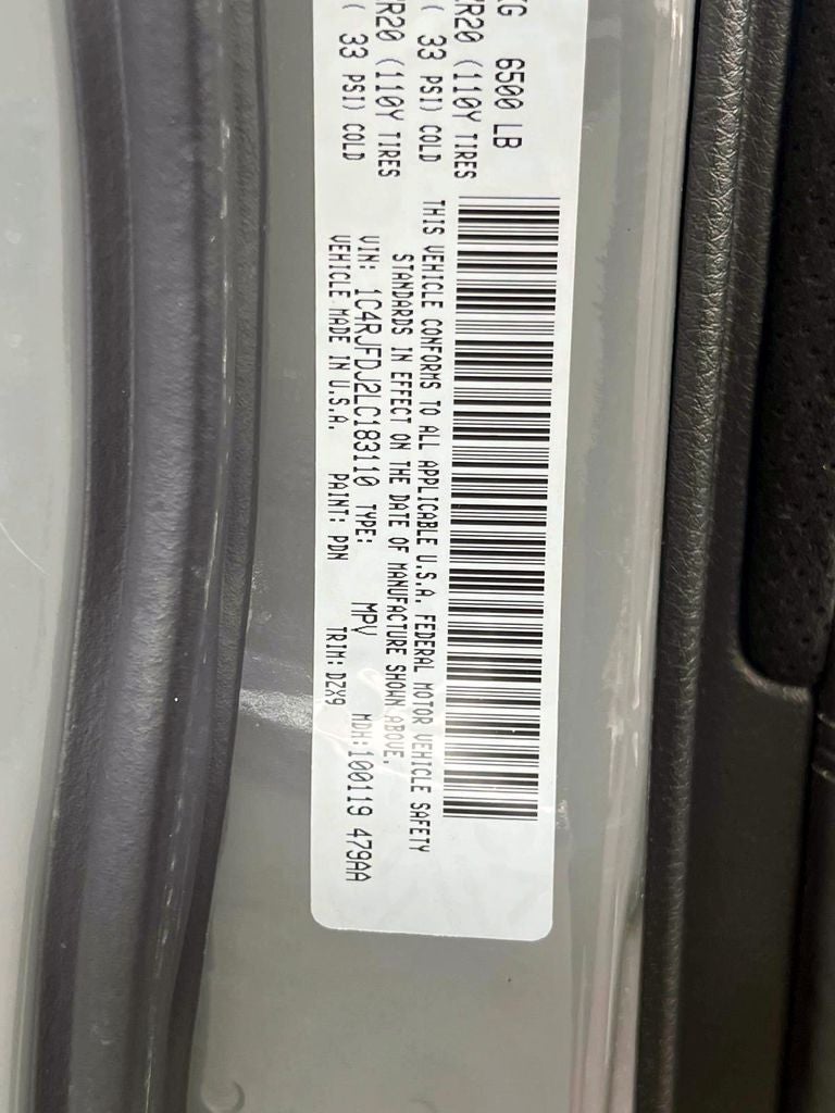 2020 Jeep Grand Cherokee SRT 4x4