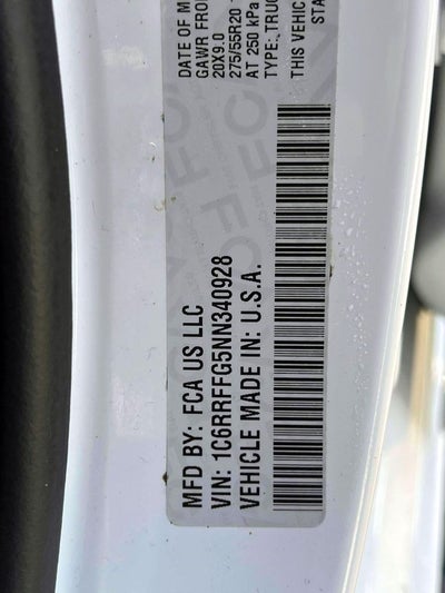 2022 RAM 1500 Big Horn Crew Cab 4x4 5'7' Box