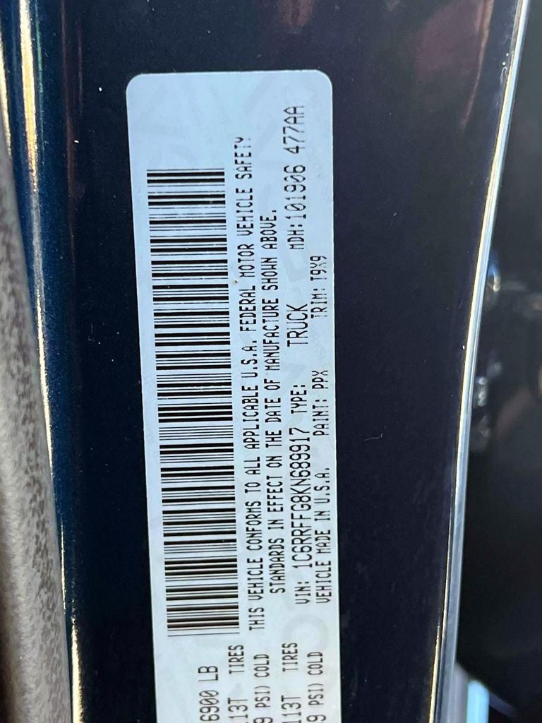 2019 RAM 1500 Big Horn/Lone Star Crew Cab 4x4 5'7' Box