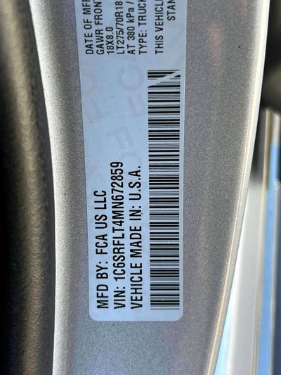 2021 RAM 1500 Rebel Crew Cab 4x4 5'7' Box