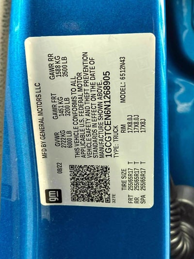 2022 Chevrolet Colorado 4WD Crew Cab Short Box LT