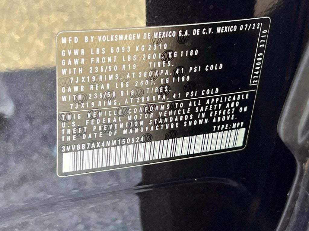 2022 Volkswagen Tiguan 2.0T SE R-Line Black