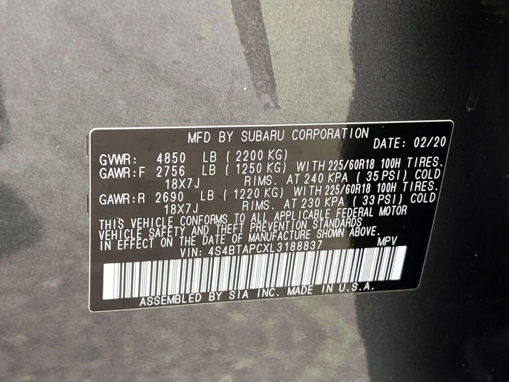 2020 Subaru Outback Touring