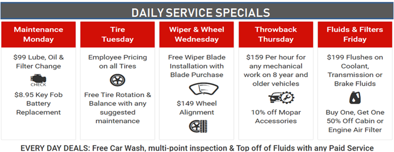 Jeep service specials near me